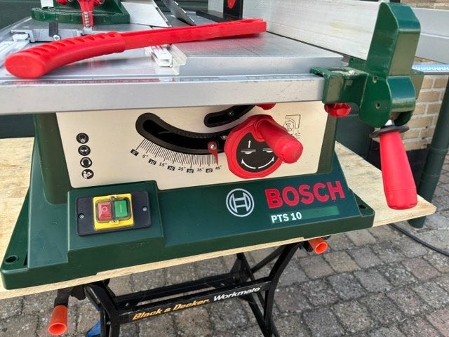 Bosch PTS10, Doe-het-zelf en Verbouw, Gereedschap | Zaagmachines, Ophalen, Cirkelzaag, Zo goed als nieuw, 30 tot 70 mm