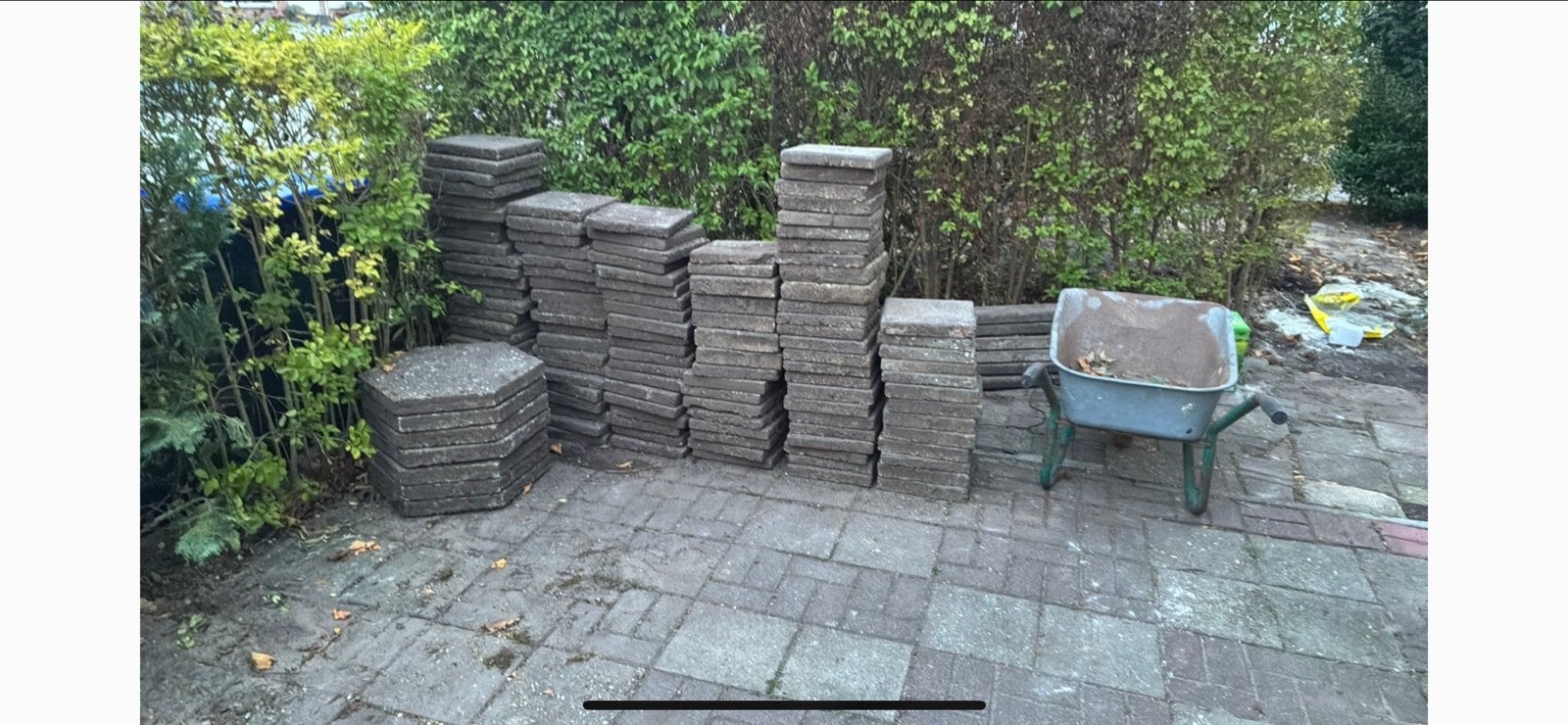 Tegels 30x30 en 6 banden van 100 cm, Tuin en Terras, Ophalen, Gebruikt, Beton, Terrastegels
