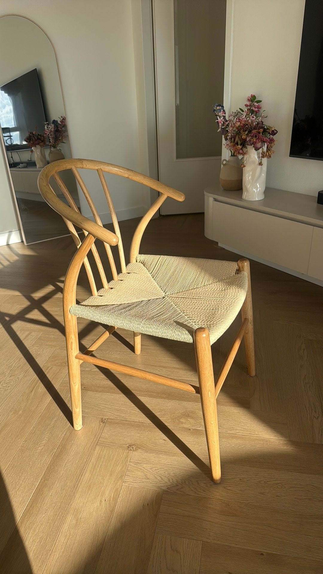 4x eettafel stoelen japandi, Ophalen, Japandi, Overige kleuren, Zo goed als nieuw