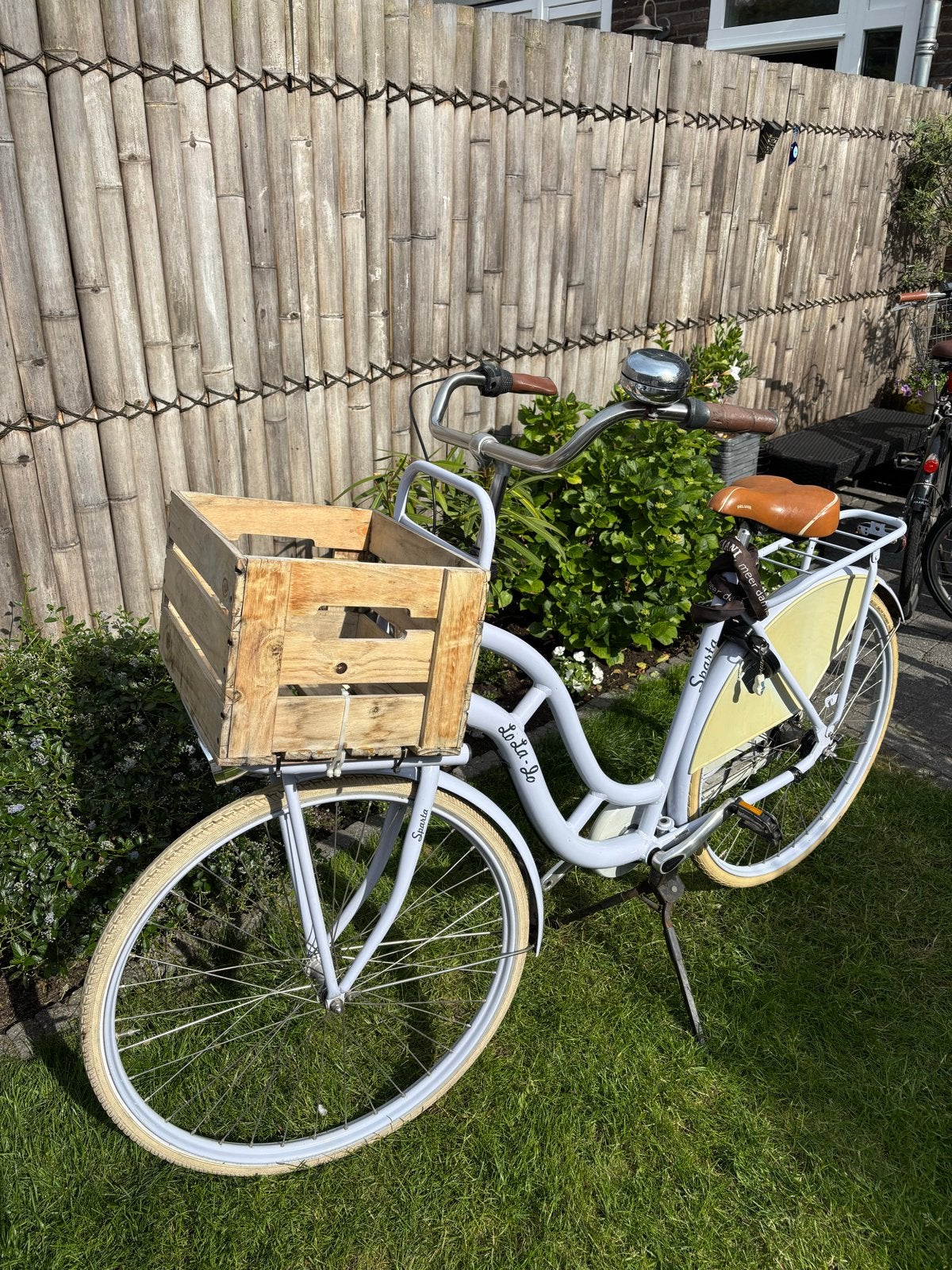 Sparta Lola-jo Damesfiets met krat, Ophalen, Terugtraprem, Sparta, 50 tot 53 cm