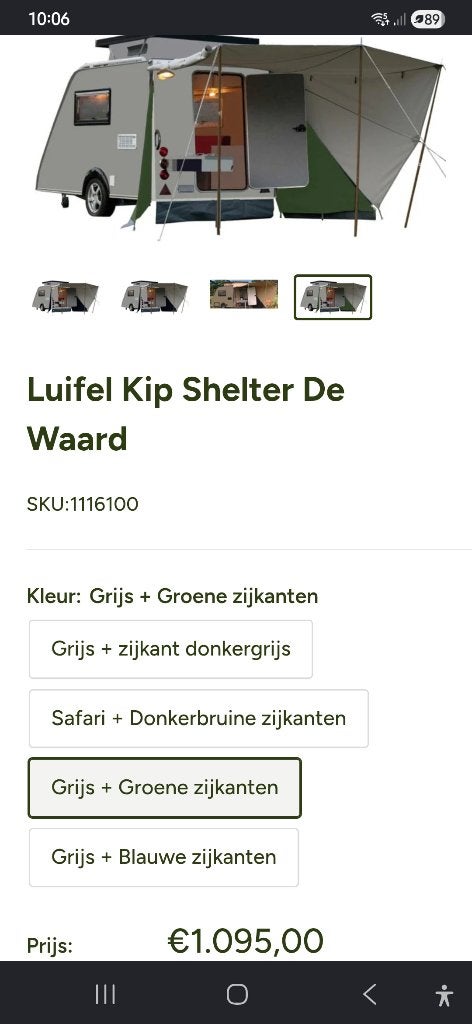 Kip shelter luifel, Ophalen of Verzenden, Zo goed als nieuw, Tot en met 2