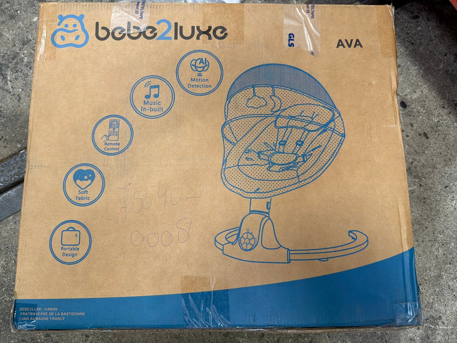Bebe2luxe AVA Baby Schommelstoel met Muziek en Afstandsbedie, Nieuw, Ophalen of Verzenden, Nvt, Nvt