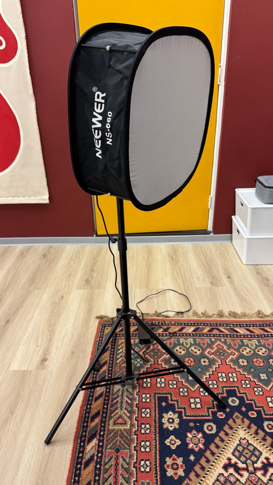 Neewer NL660-2.4G LED Videolamp 2x met Softbox en Statief, Dimbaar, Ophalen of Verzenden, Zo goed als nieuw, Studiolamp