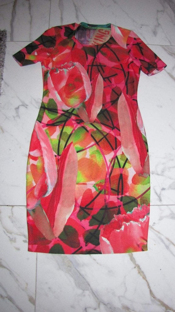 38 EROKE jurk reversibel - 2 kanten draagbaar  32,50, Kleding | Dames, Jurken, Maat 38/40 (M), Blauw, Ophalen of Verzenden, Zo goed als nieuw