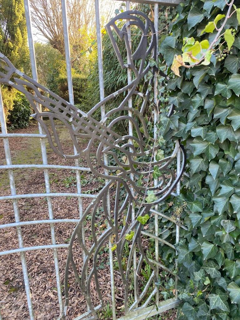 Voor Elvis fans! Uniek ijzeren hek tuinpoort met ornamenten, Tuin en Terras, Ophalen, Gebruikt, 150 tot 200 cm, IJzer