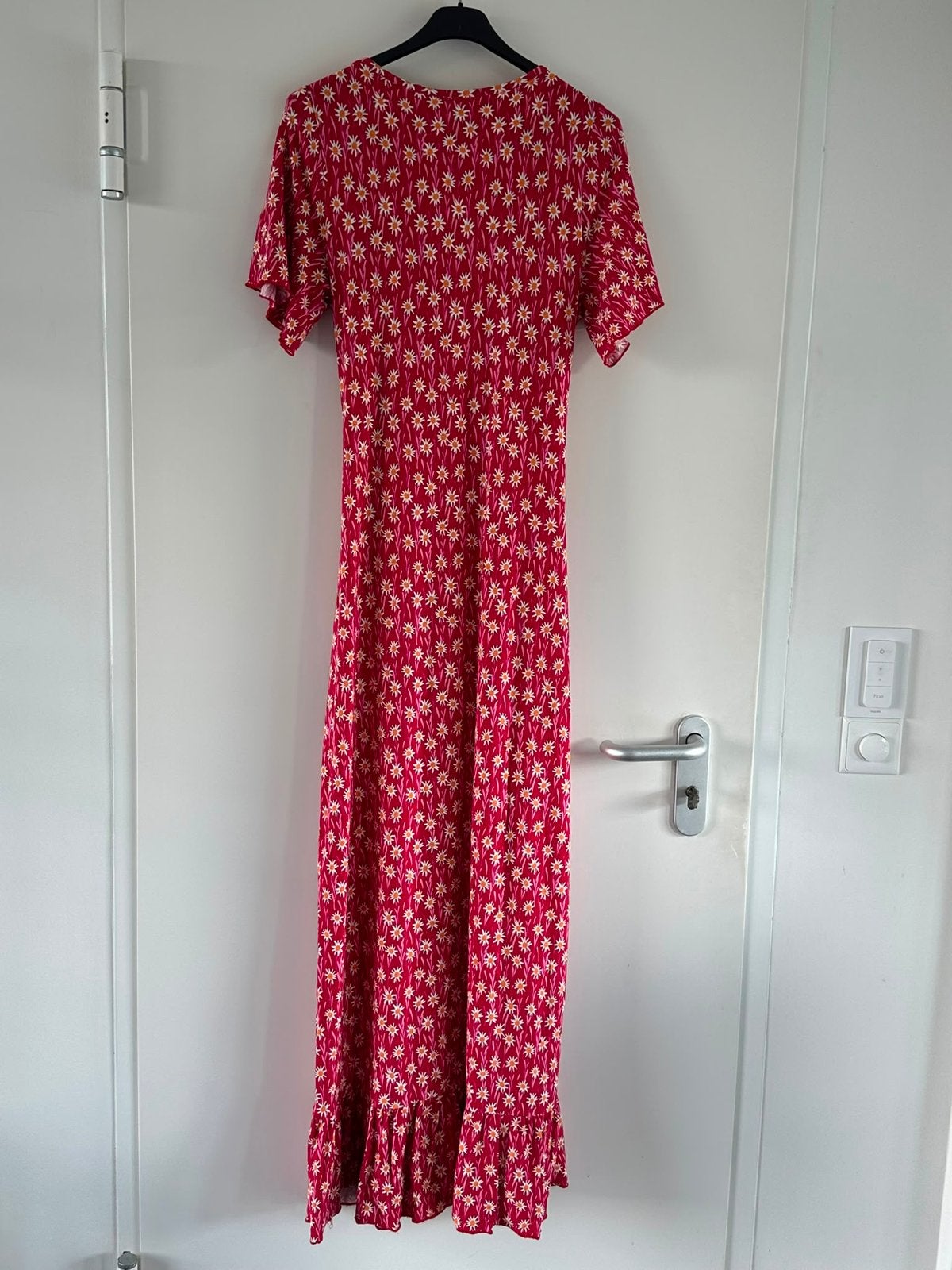 Tante Betsy Maxi Jurk Rood met Madeliefjes Maat M, Kleding | Dames, Maat 38/40 (M), Ophalen of Verzenden, Zo goed als nieuw, Rood