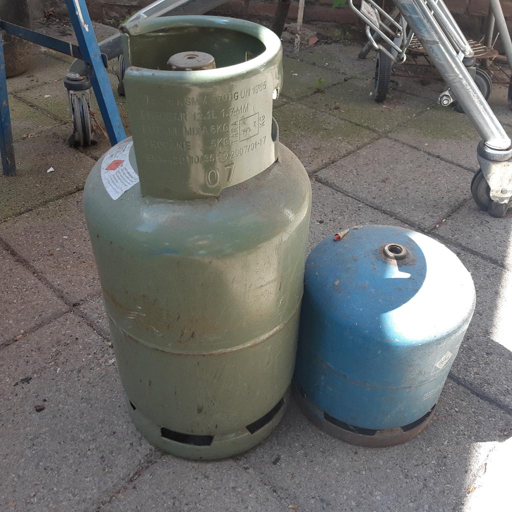 2 gasflessen leeg, Caravans en Kamperen, Kampeeraccessoires, Ophalen, Gebruikt