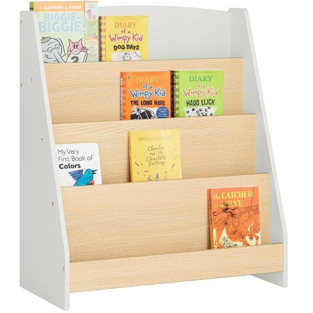 Luxe kinderboekenkast met 4 vakken (71cm hoog)