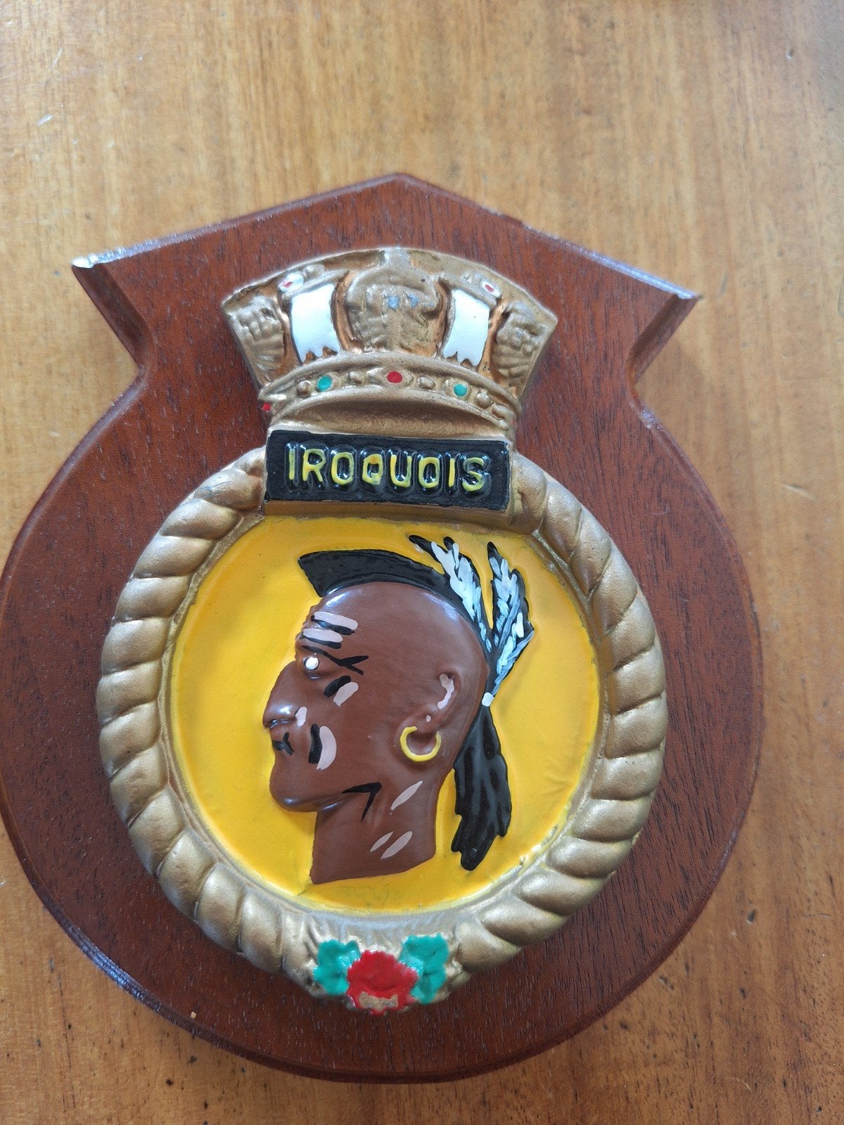 officieel scheepsembleem (badge) van de HMCS Iroquois, Ophalen of Verzenden