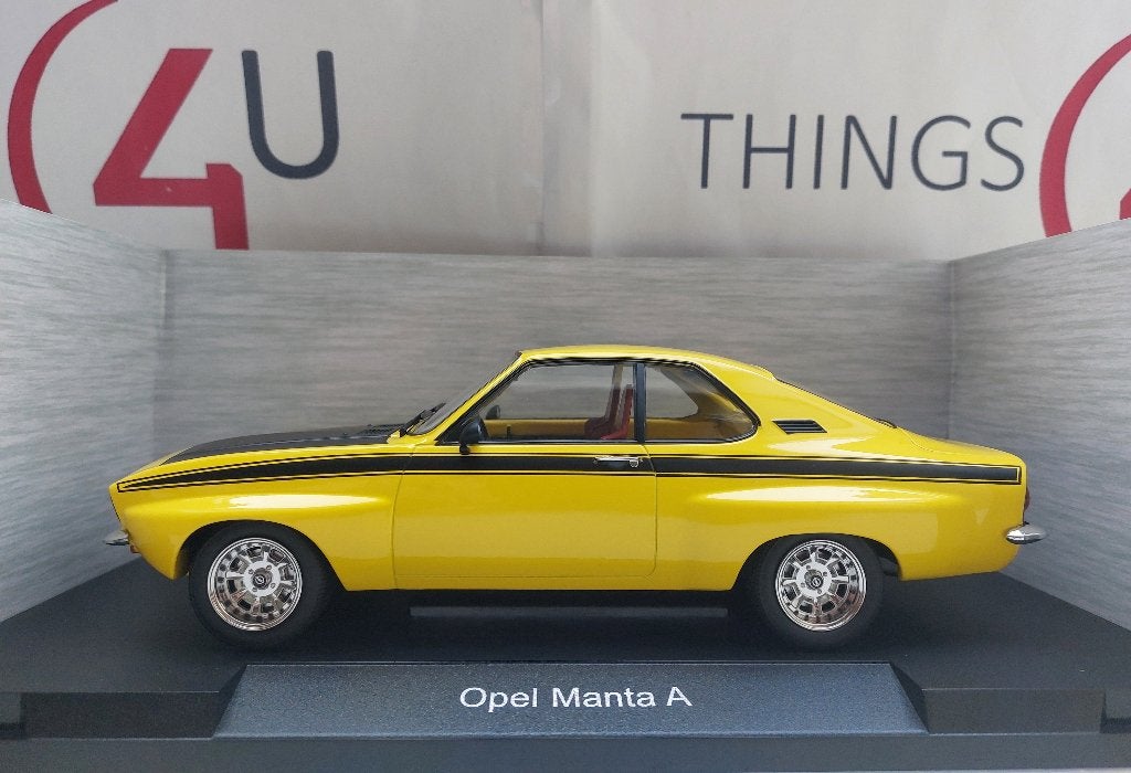 MCG 1:18 Opel Manta A Irmscher geel/matt zwart nieuw, Ophalen of Verzenden, Nieuw, Auto, Overige merken