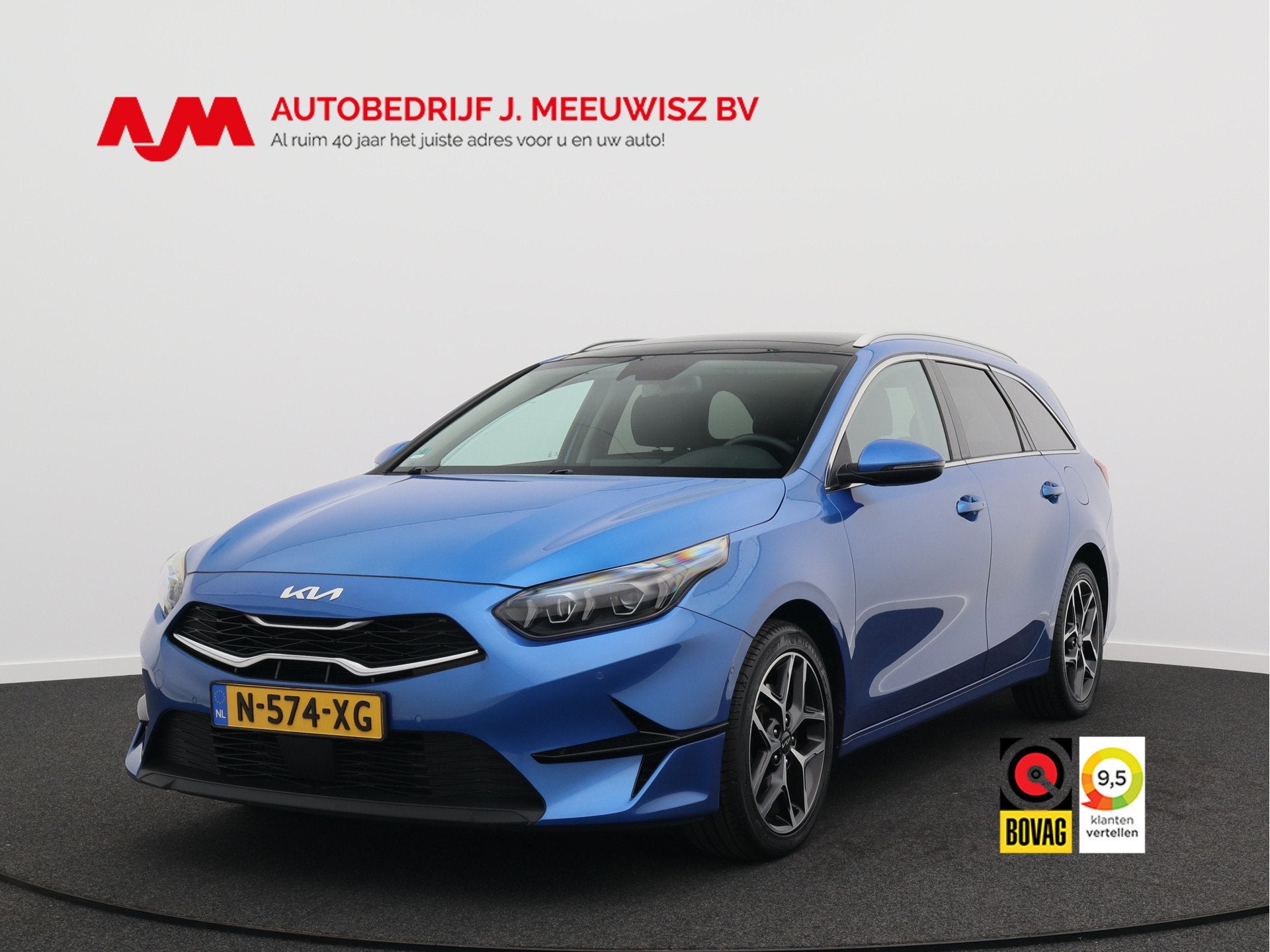 Kia Ceed Sportswagon 1.5 T-GDi MHEV Launch Edition/ schuifda, Gebruikt, 4 cilinders, Adaptive Cruise Control, Blauw