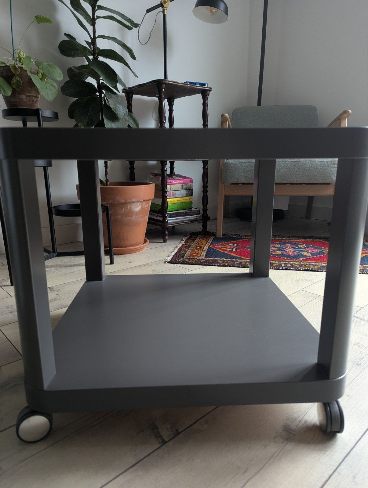 Bijzettafel met wieltjes (Ikea), Ophalen, 50 tot 100 cm, Zo goed als nieuw, 25 tot 50 cm