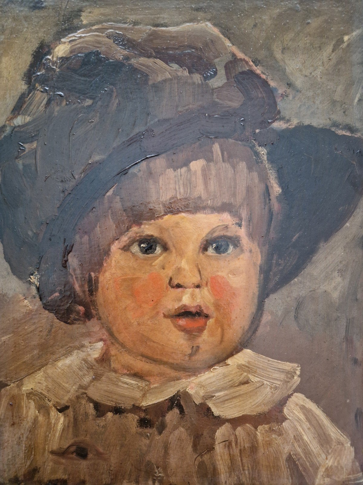 Schilderij olieverf 37x47 cm, Antiek en Kunst, Ophalen of Verzenden