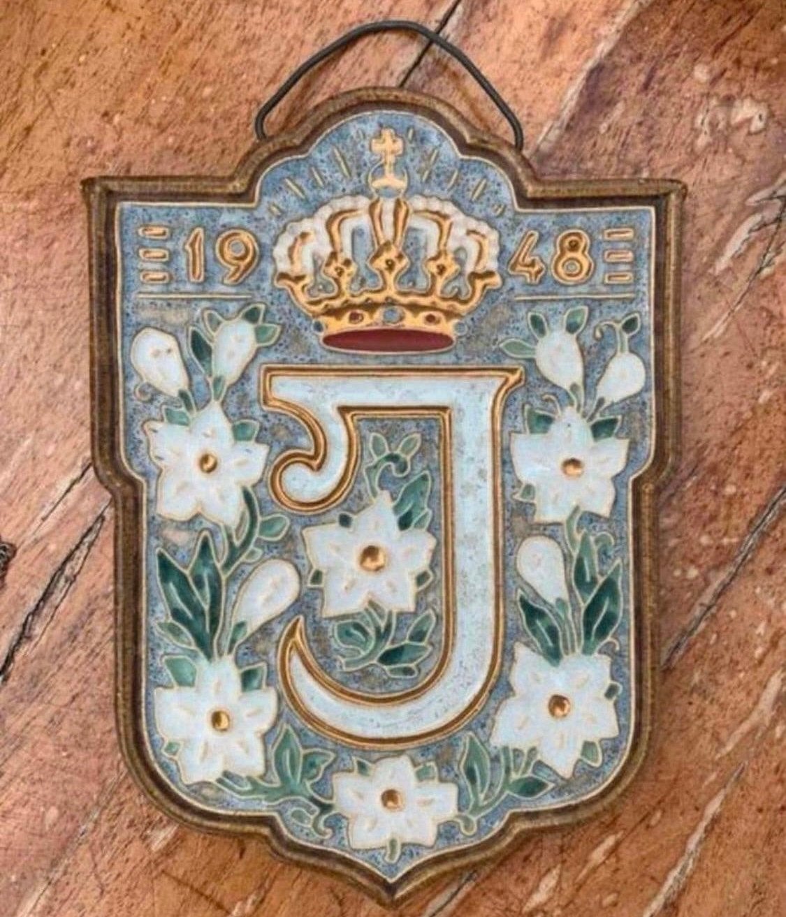 Tegel Porceleyne Fles Delft troonsbestijging Juliana 1948., Ophalen of Verzenden