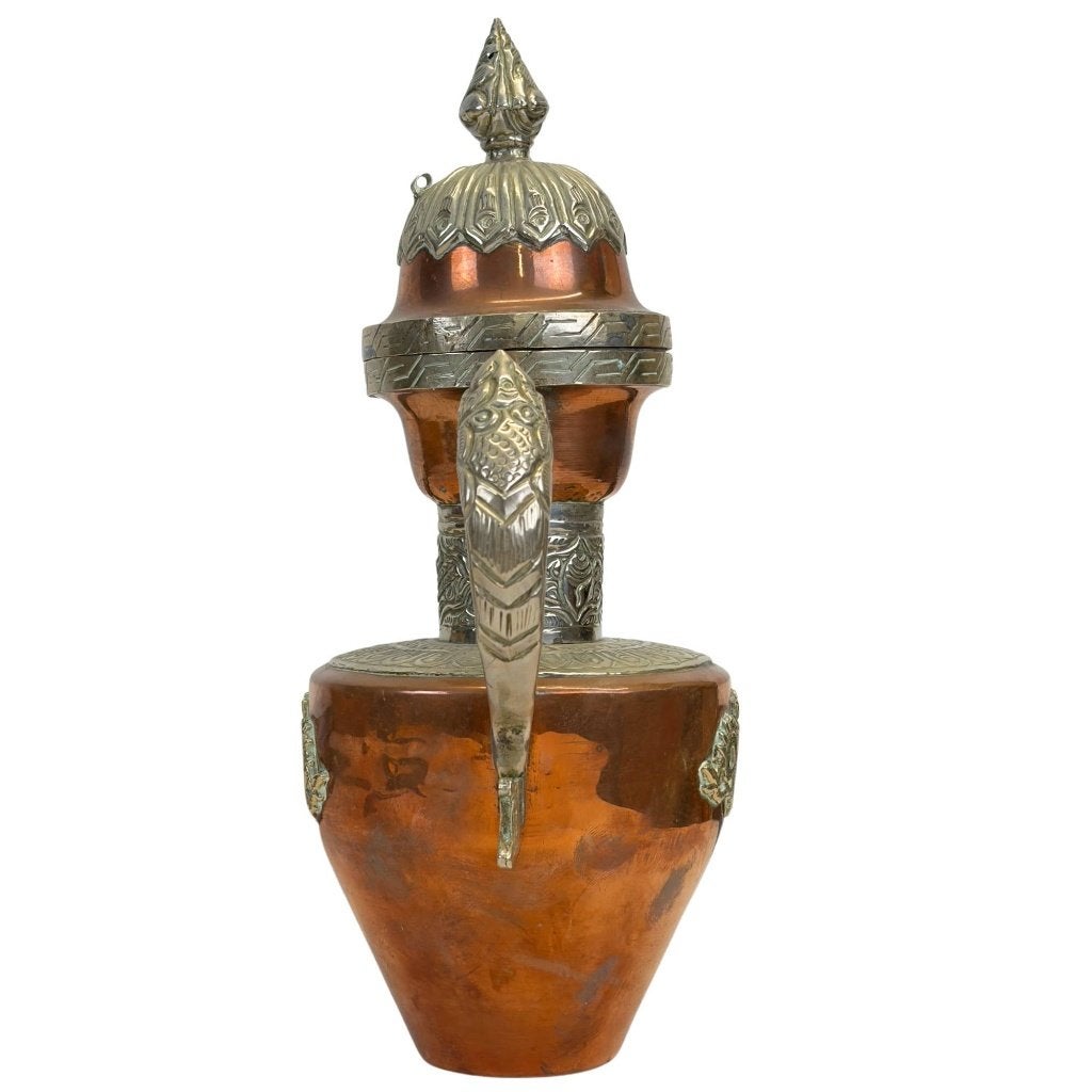 Drakenkannen – Tibetaanse koper – Paktong, Tibet, Ophalen of Verzenden, Ritueel object, Metaal