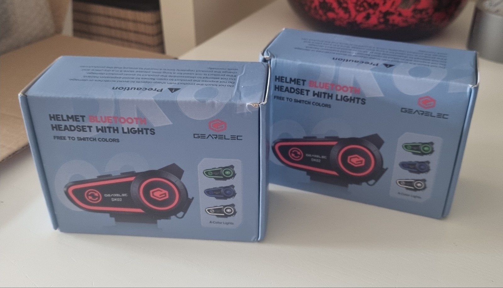 GEARELEC Bluetooth Helm Headset met Verlichting 2x, Ophalen of Verzenden, Nieuw zonder kaartje, Overige merken