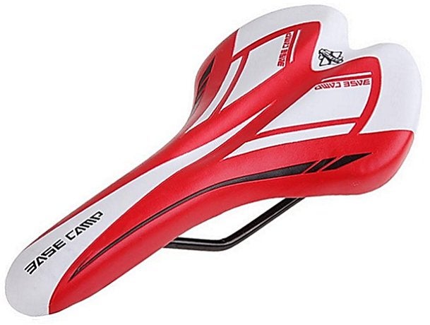 Racefiets MTB zadel rood met wit fietszadel racefietszadel, Ophalen of Verzenden, Nieuw, Overige typen