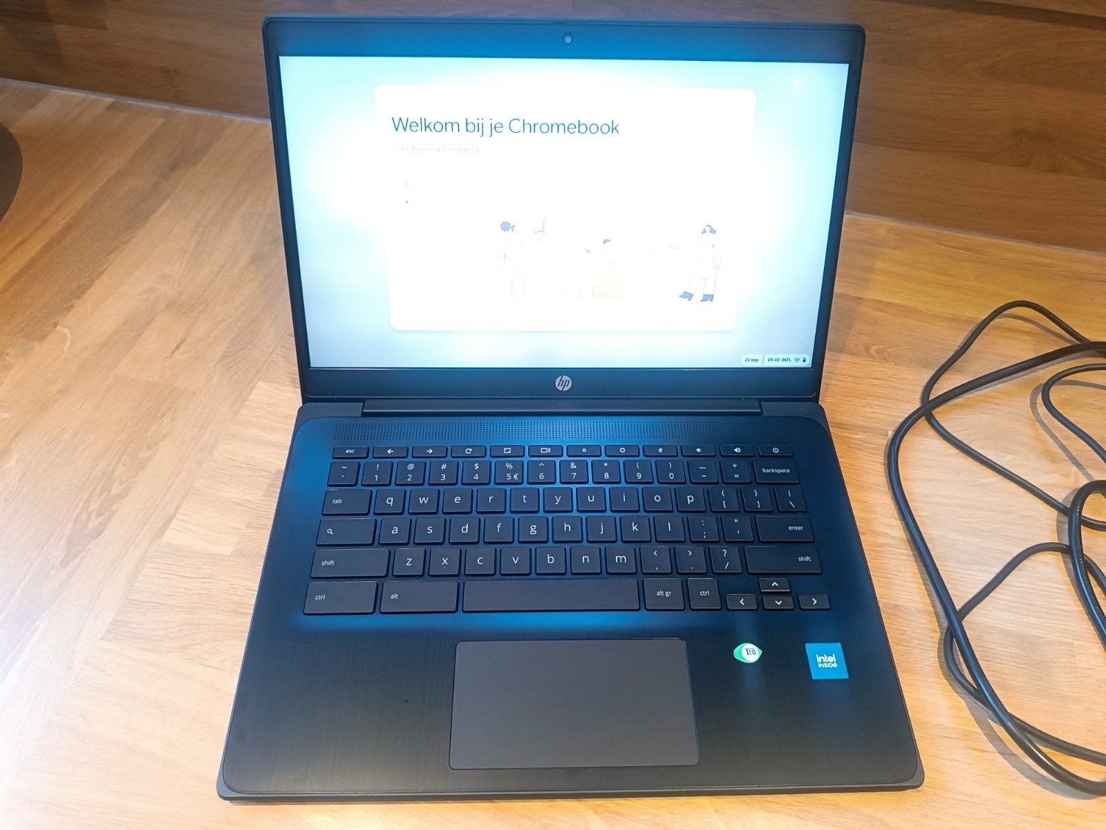 HP Chromebook 14 G7 - 3V475EA#ABH QWERTY, Computers en Software, 14 inch, 4 GB of minder, Ophalen of Verzenden, Zo goed als nieuw