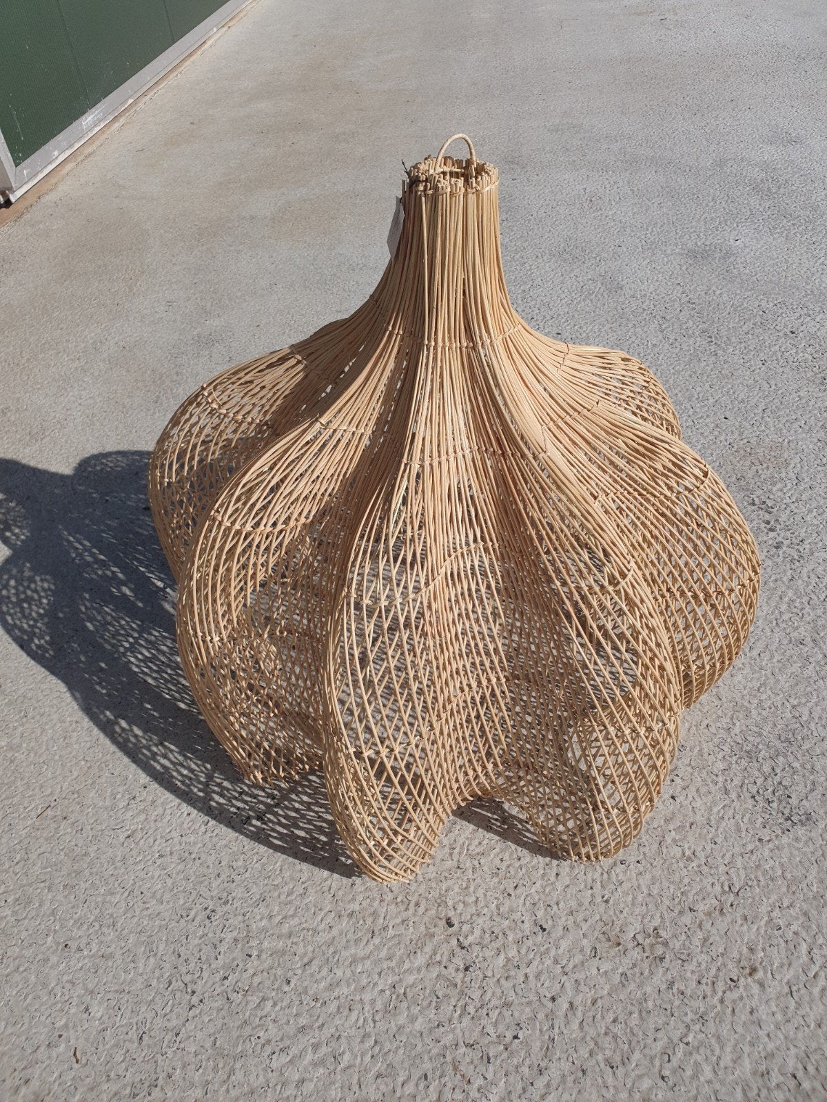 rieten lampen kap, Ophalen