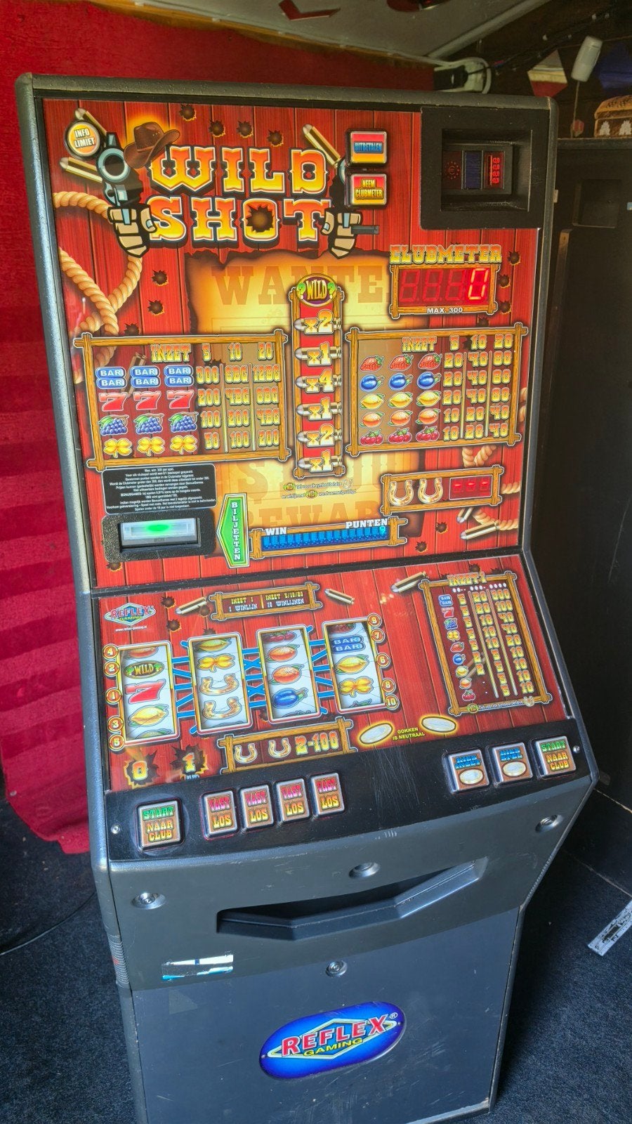 Wild Shot Gokkast - Verlichting defect, Euro, Ophalen, Gebruikt, Met sleutels