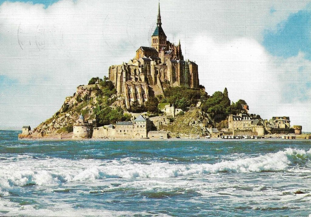 Le Mont Saint-Michel- -Vloed., Ophalen of Verzenden, 1980 tot heden, Gelopen, Frankrijk