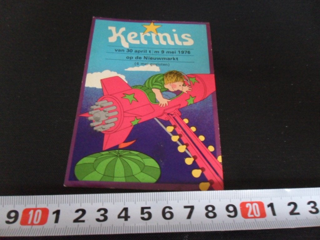 sticker Nieuwmarkt  KERMIS 1976, Ophalen of Verzenden, Zo goed als nieuw
