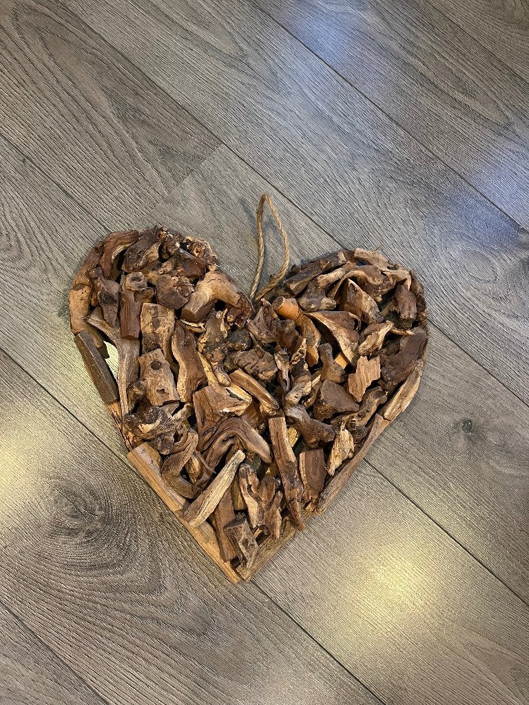 Hart van hout, Hout, Ophalen of Verzenden, Bruin, Handgemaakt