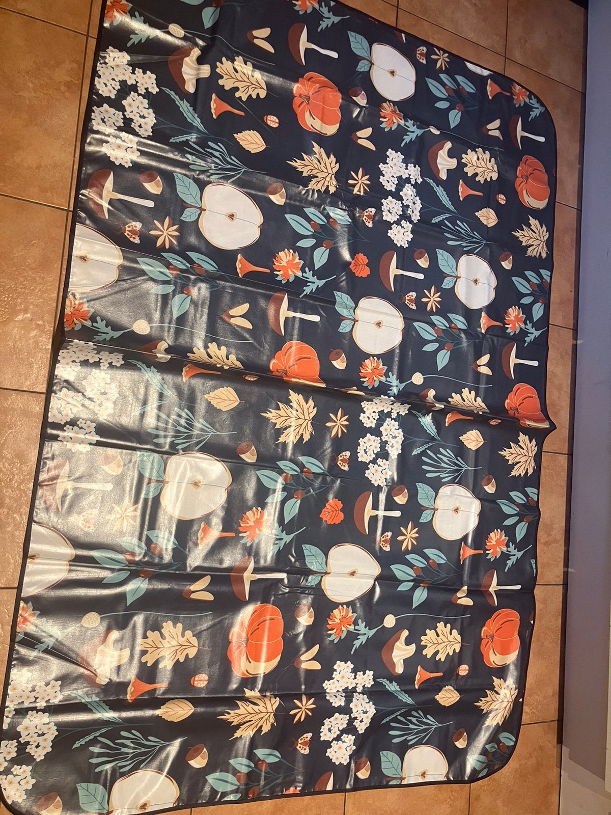 Nieuw=vinyl tafelkleed herfst afbeelding=120x180, 180 cm, Blauw, Nieuw, Ophalen of Verzenden