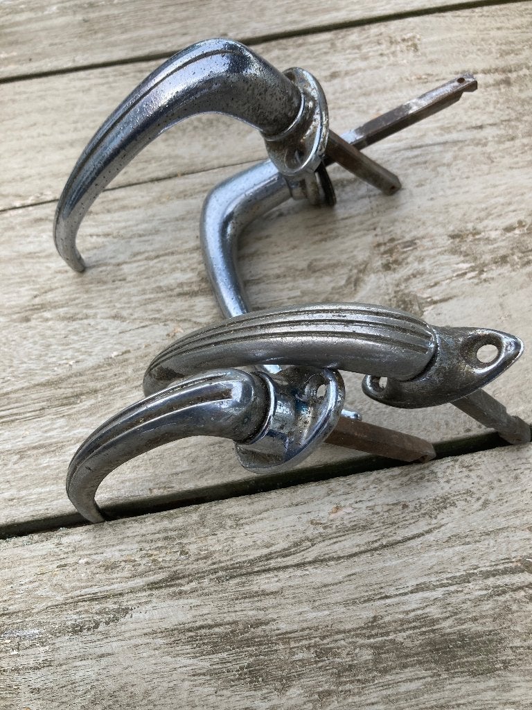 Oldtimer deur hendels., Ophalen, Gebruikt