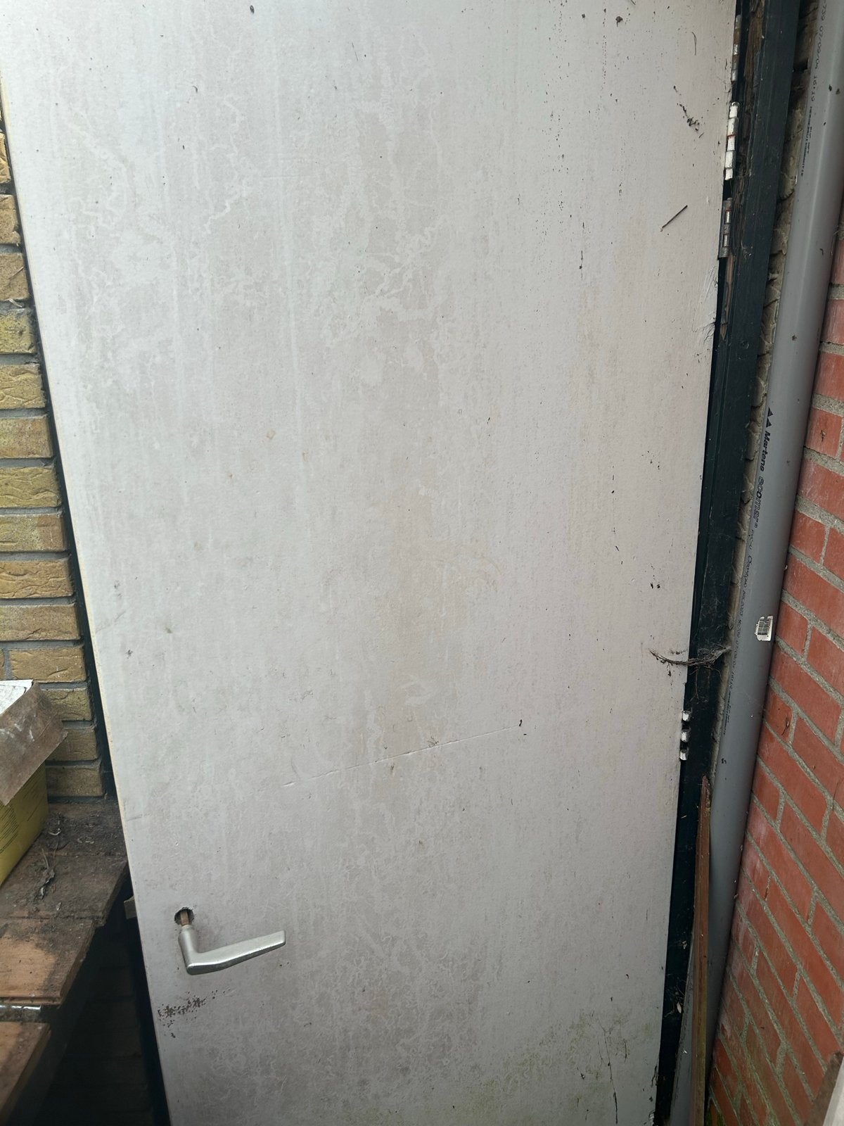 Massief hard houten deur, Ophalen, Gebruikt, 80 tot 100 cm, Buitendeur