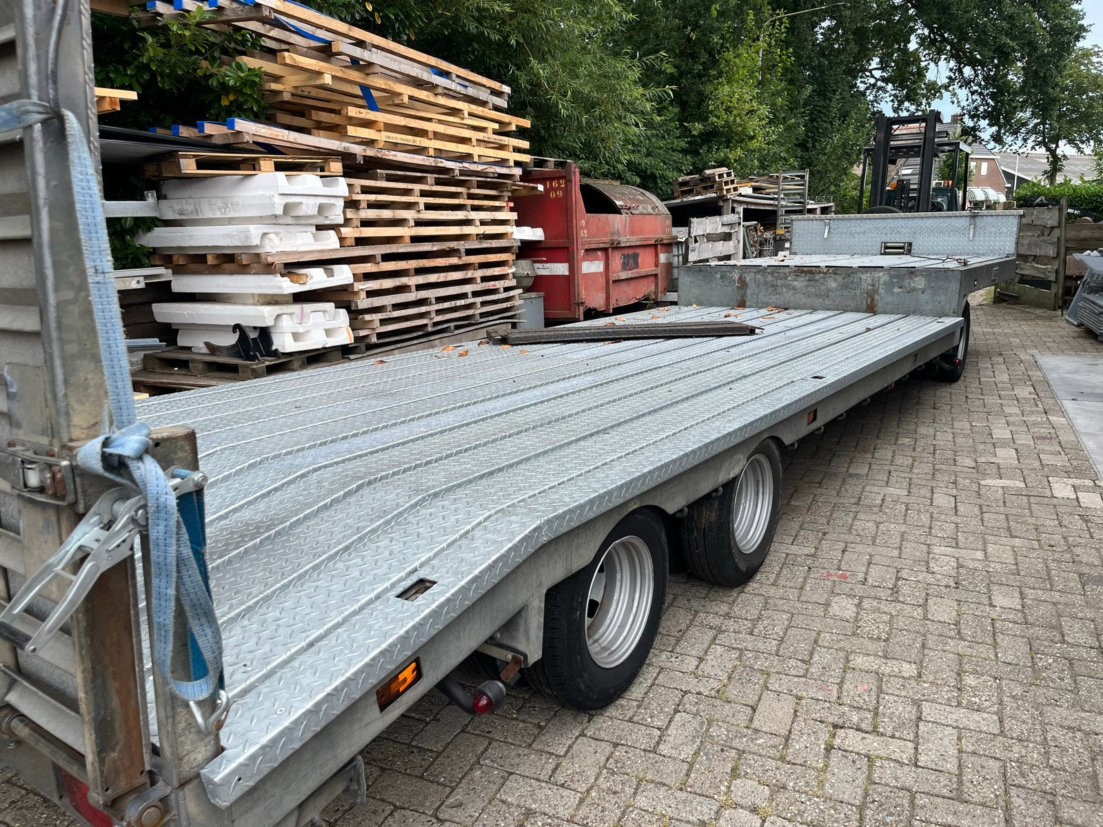 Veldhuizen 3-assige aanhanger, voorste as meesturend, 12 ton, Auto diversen, Aanhangers en Bagagewagens, Ophalen of Verzenden