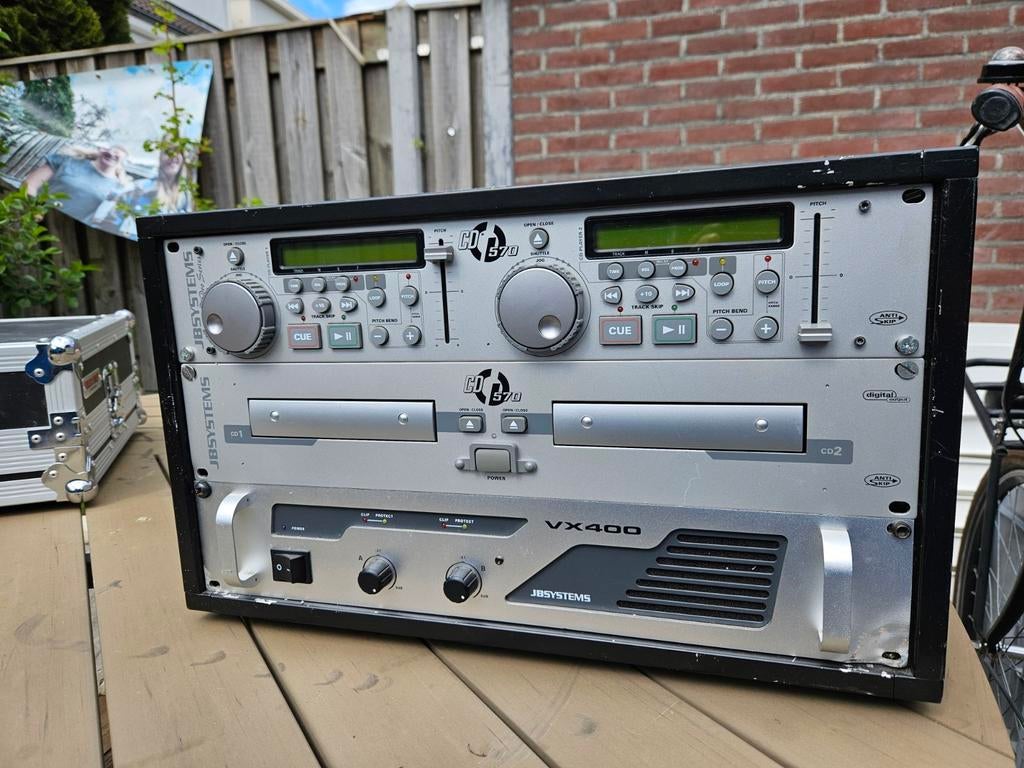 19inch Rack met JB Systems CD-speler en VX 400 PA versterker, Ophalen