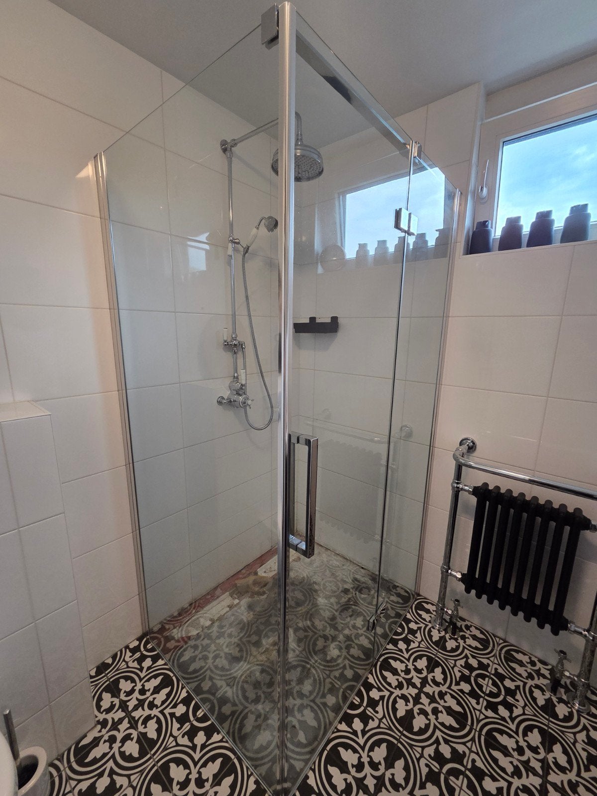 Luxe douchecabine 110x90 cm, 8 mm veiligheidsglas, 200 cm ho, Ophalen, 200 cm of meer, 75 cm of meer, Overige typen