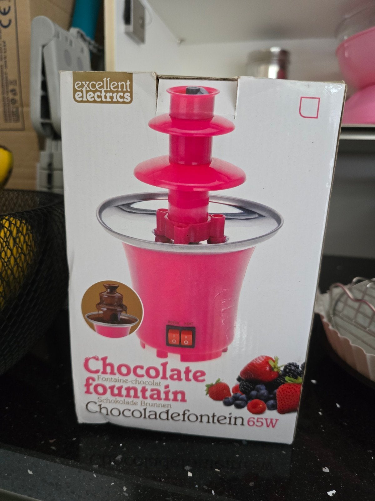 Chocoladefontein 65w roze nieuw in doos, Ophalen of Verzenden, Nieuw, 4 t/m 7 personen