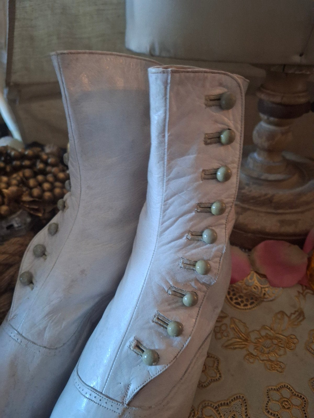 Antieke Victoriaanse laarsjes €200, Antiek en Kunst, Verzenden, Dames, Onbekend