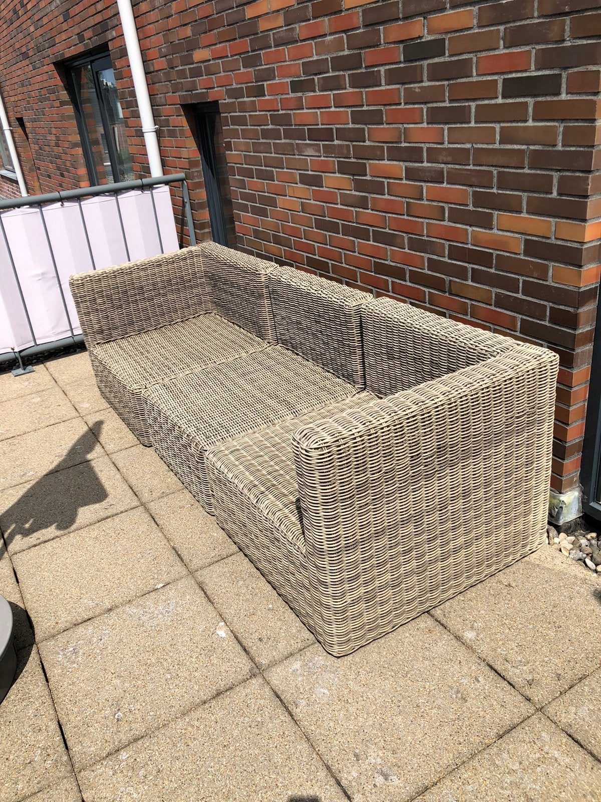 Loungeset v buiten van Wicker., Ophalen, Gebruikt, Wicker