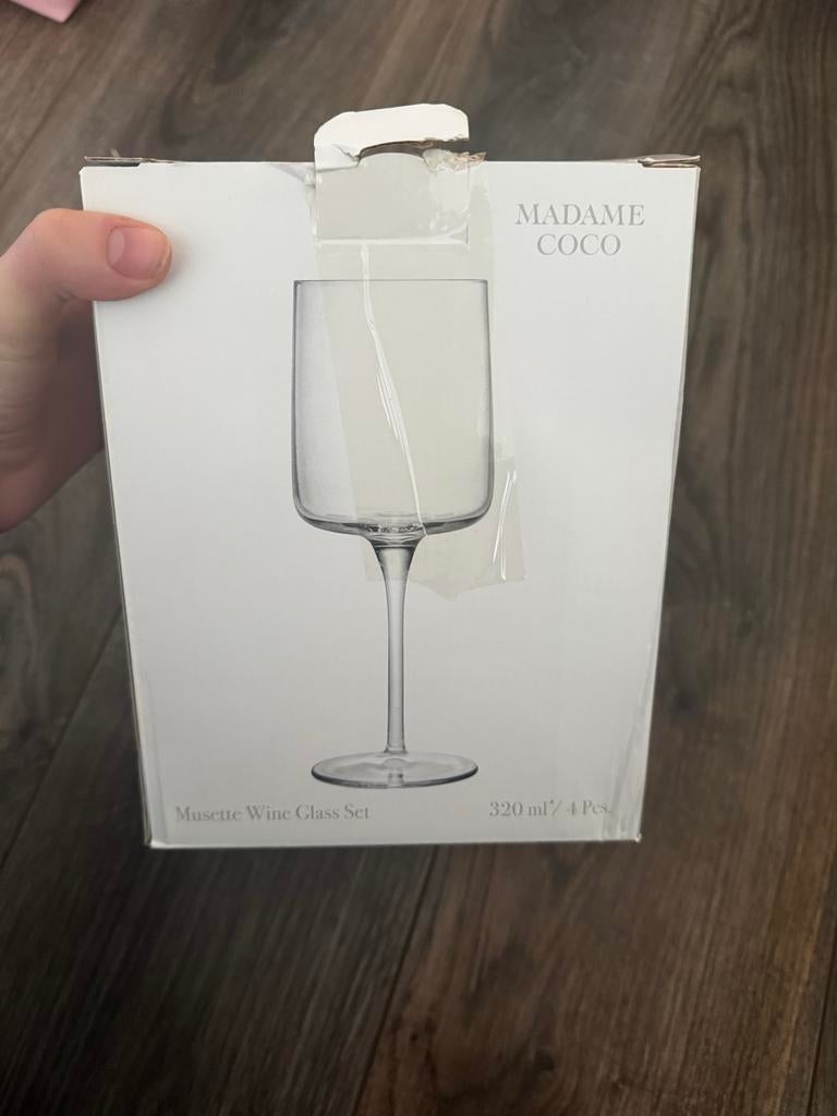 Madame Coco Musette wijnglazen set van 8, Ophalen, Nieuw, Overige merken, Glas