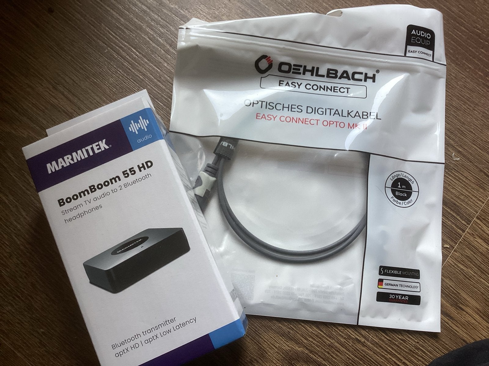Marmitek BoomBoom 55 HD Bluetooth zender voor TV, Ophalen, Nieuw, Minder dan 2 meter, Overige kabels