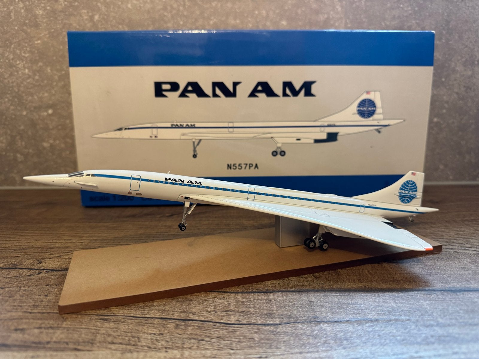 Inflight 1:200 PanAm Concorde N557PA in OVP, Overige merken, 1:200 of kleiner, Ophalen of Verzenden, Zo goed als nieuw