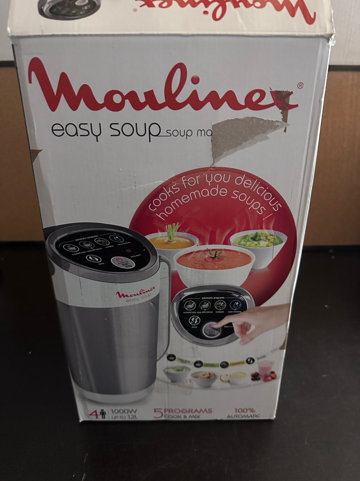 Moulinex Easy Soup Soepmaker - Nieuw in doos, ., 1 tot 2 liter, Nieuw, 3 snelheden of meer