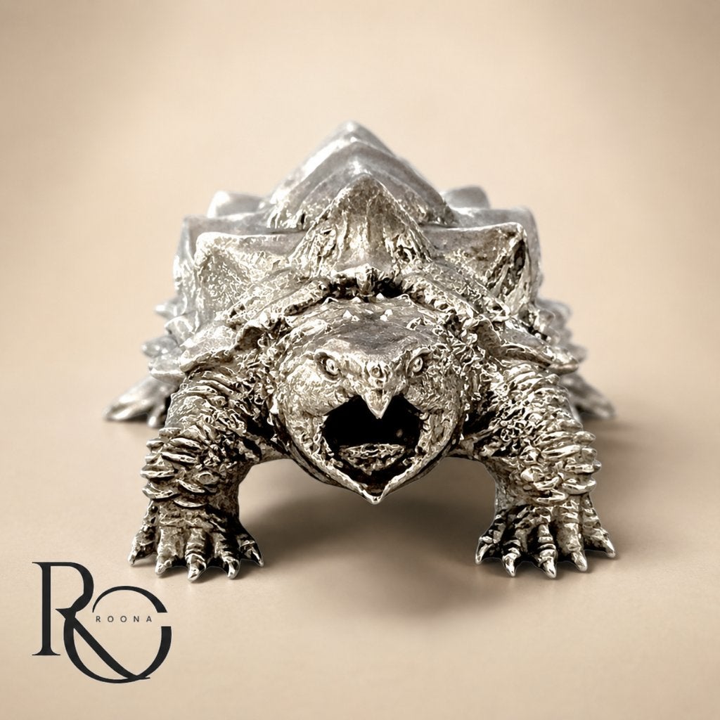 Zilveren Snapper Turtle Miniatuur 925 Sterling Zilver, Ophalen of Verzenden, Zilver