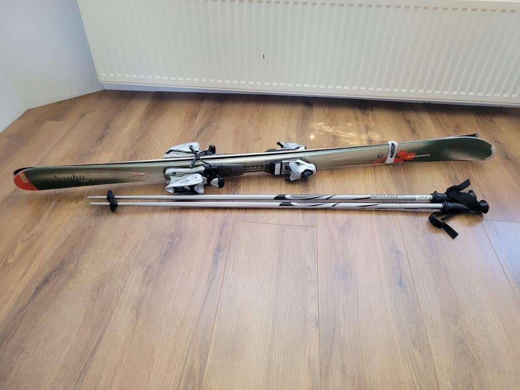 Ski's met stokken - Tecno Pro Saphir, Sport en Fitness, Skiën en Langlaufen, Gebruikt, Ski's, Skiën, Overige merken, Carve, 140 tot 160 cm