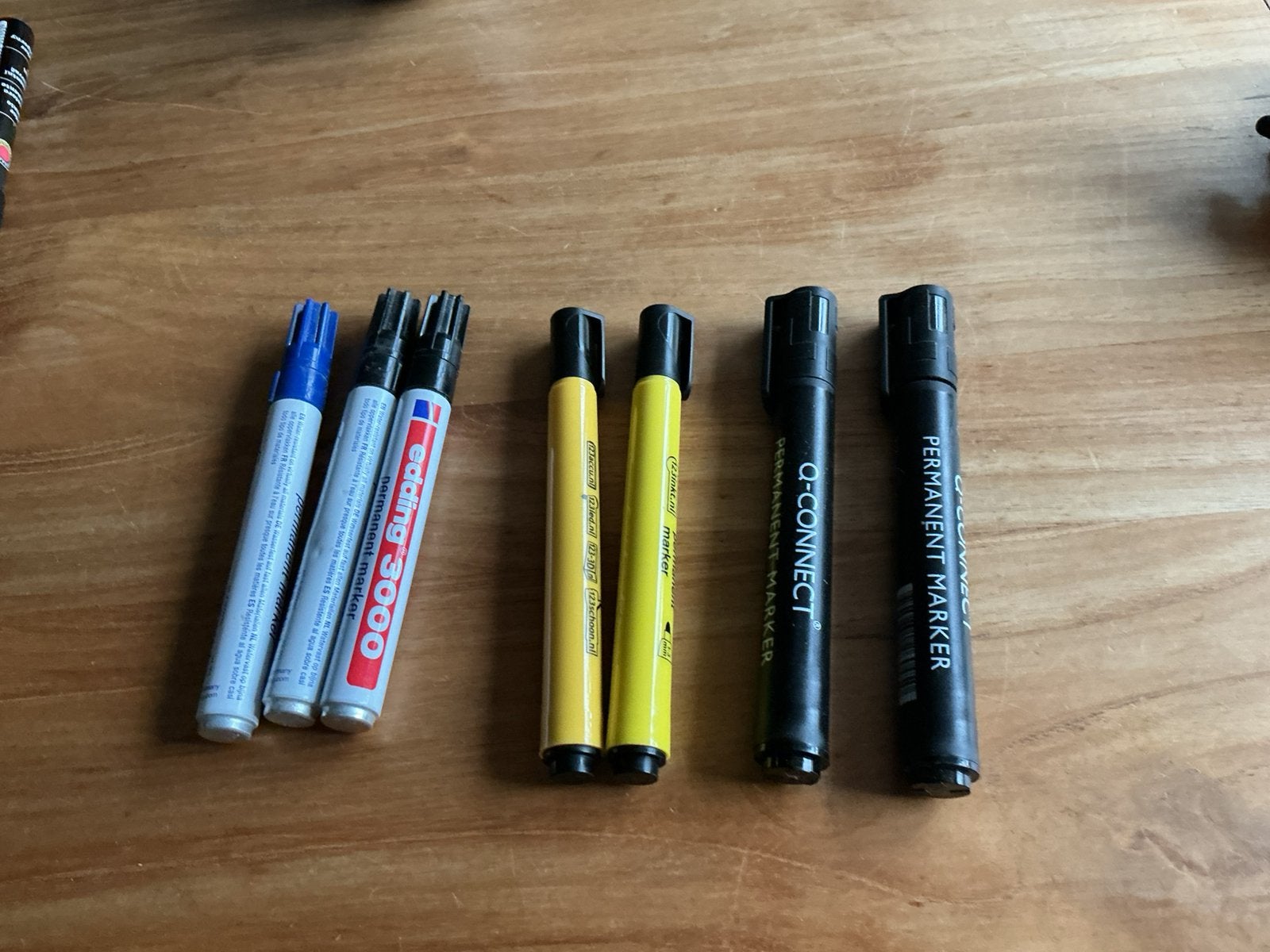 Permante markers - dikke stiften - 7 stuks, Ophalen of Verzenden, Gebruikt