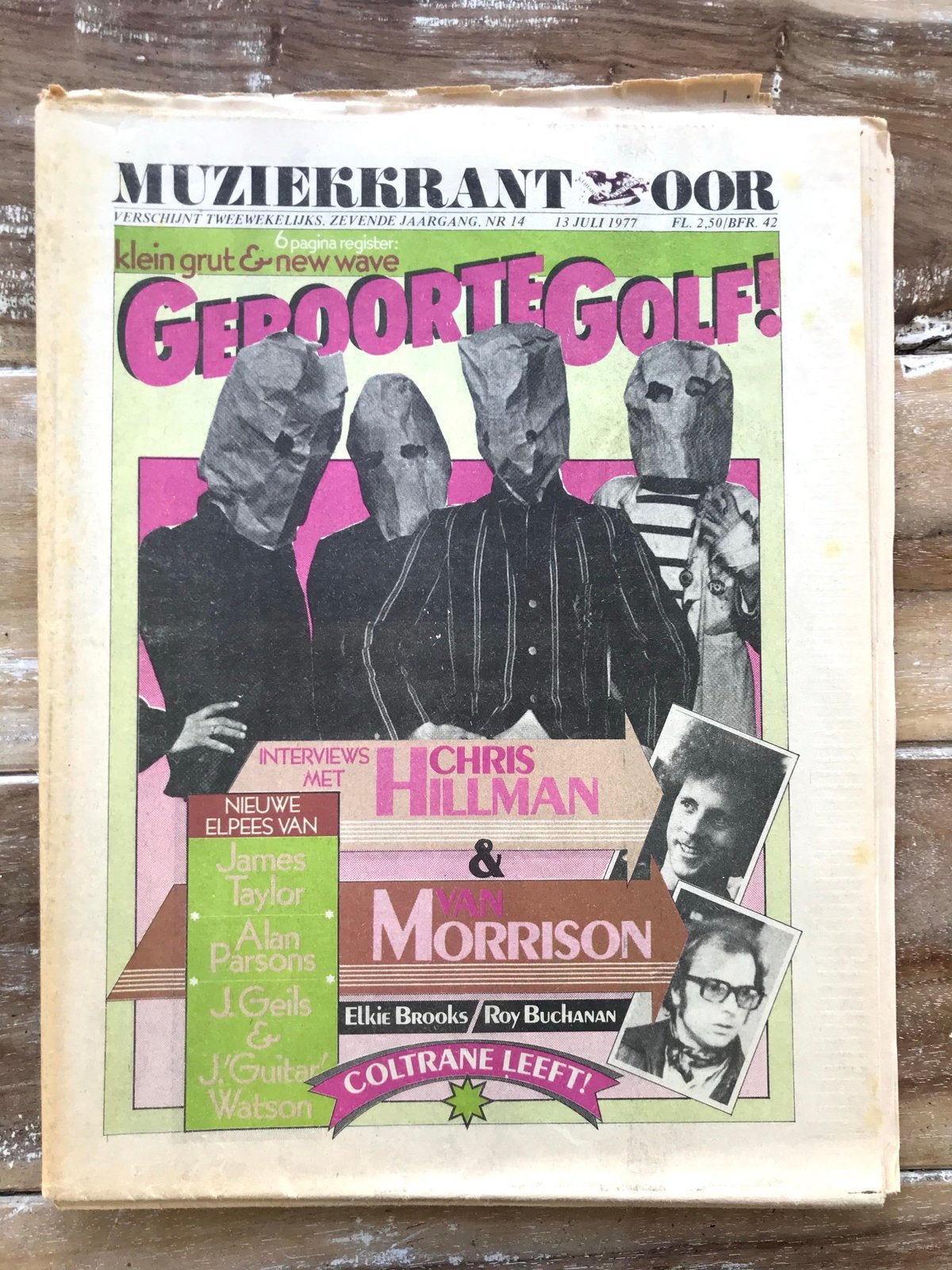 Muziekkrant OOR 1977 CHRIS HILLMANN Van Morrison GENESIS, Ophalen of Verzenden, Zo goed als nieuw, Muziek, Film of Tv