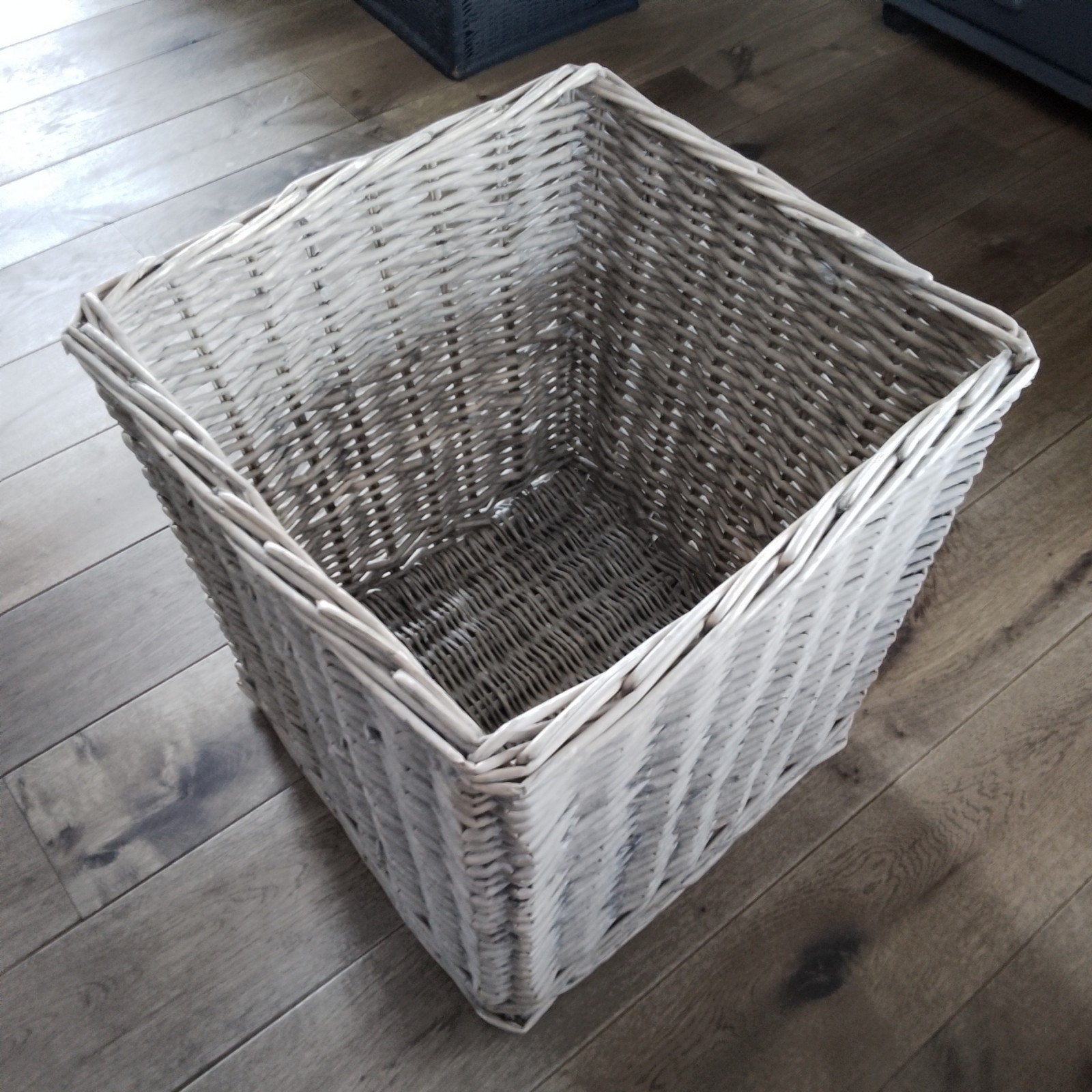 grote white wash rotan mand 50 x 50 x 50, Huis en Inrichting, Ophalen, Vierkant, Riet