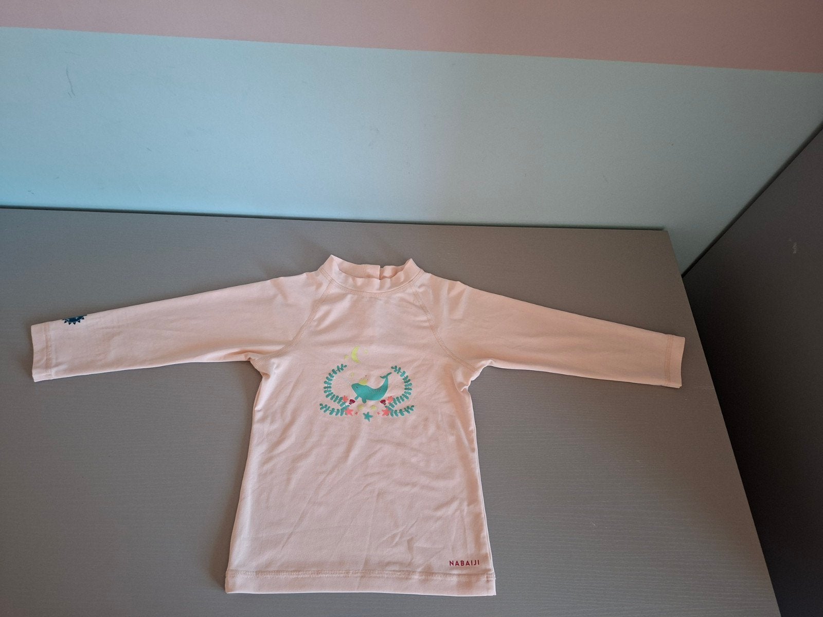UV shirt met lange mouwen (UPF 50), Nabaiji, Gebruikt, Maat 98, Ophalen of Verzenden