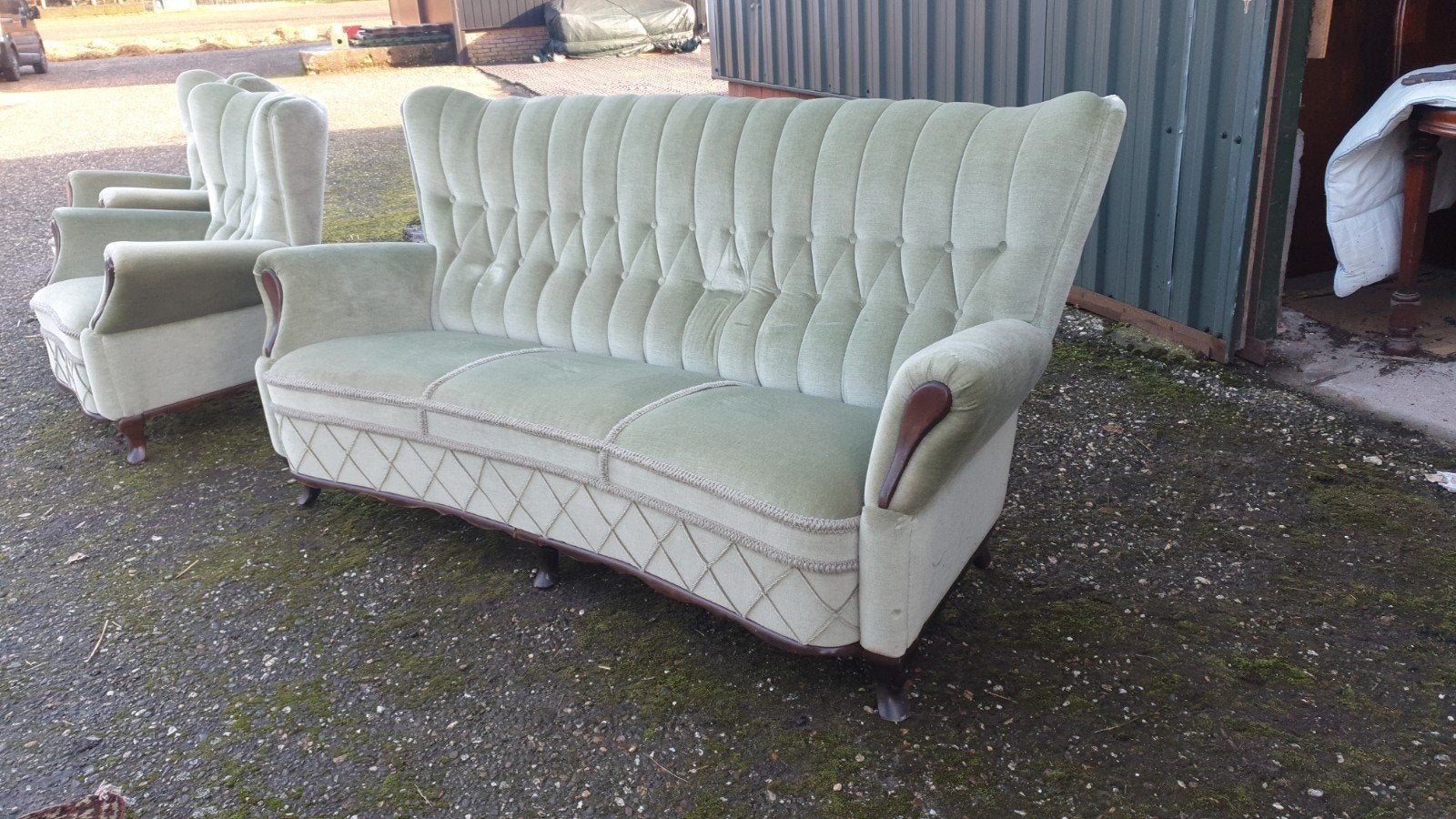 Klassieke bank en fauteuils - Vintage set, Ophalen