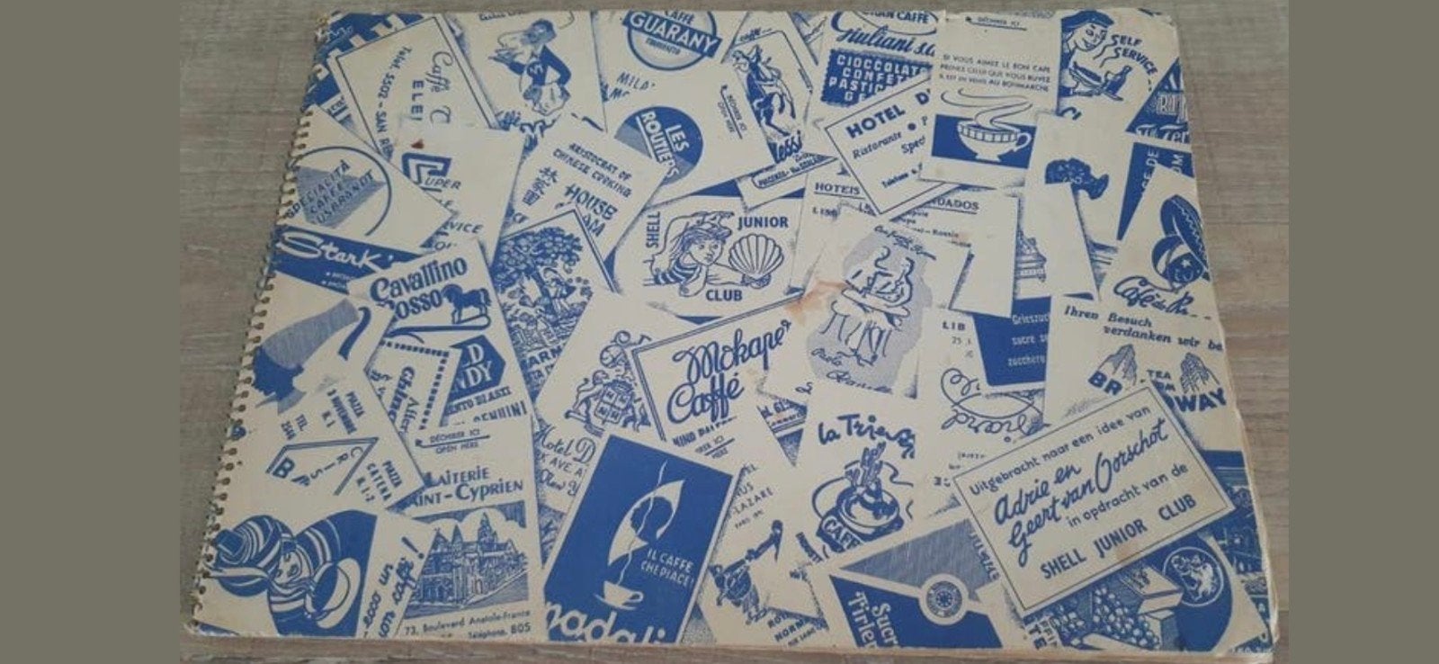 Antiek verzamel album Shell Junior Club incl Suikerzakjes, Ophalen of Verzenden