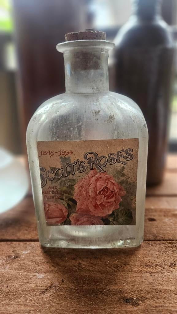 apothekersfles Scott's Roses, Antiek en Kunst, Antiek | Glas en Kristal, Ophalen of Verzenden