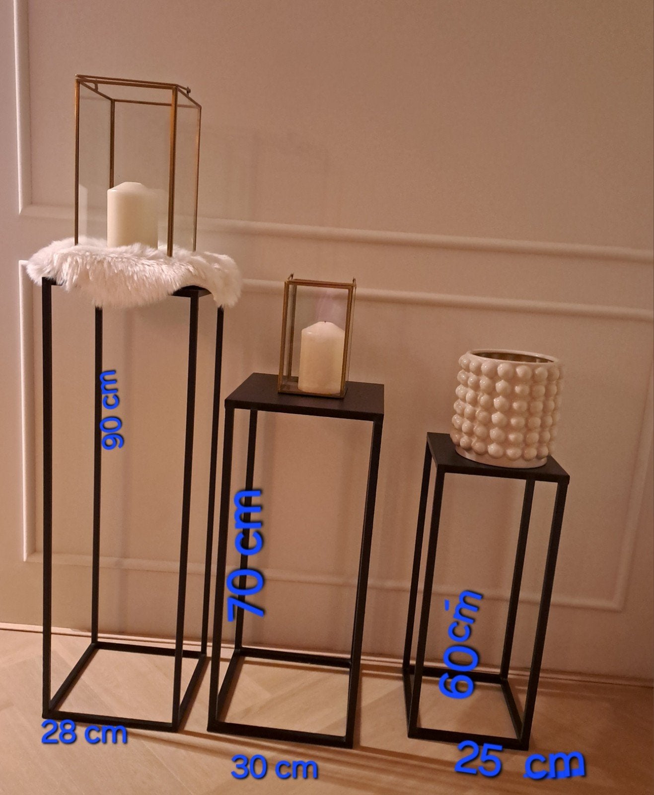 Te koop: 3 metalen zuilen., Ophalen, Minder dan 55 cm, Metaal of Aluminium, Zo goed als nieuw